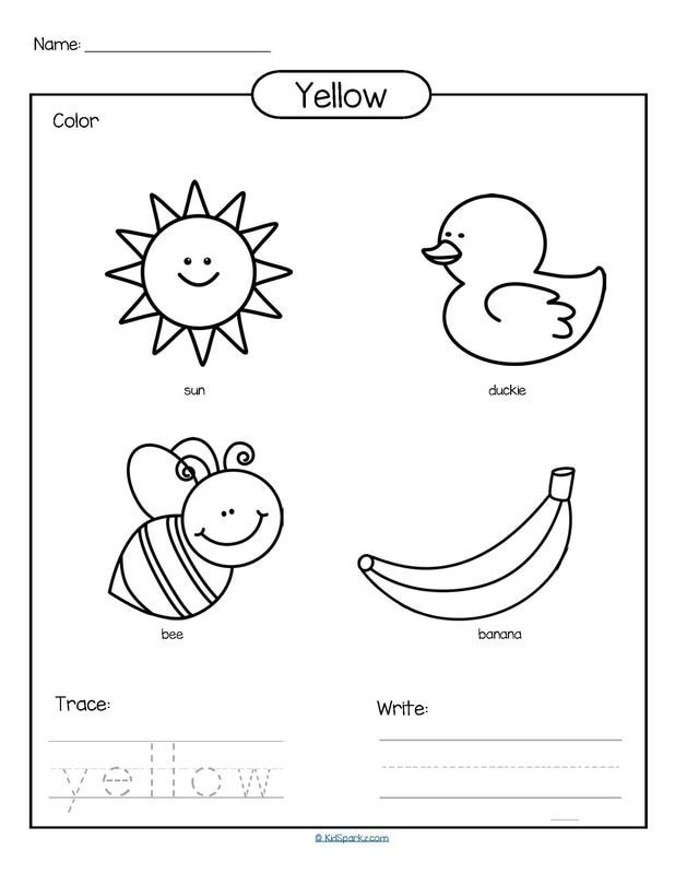 yellow coloring sheet coloring pages