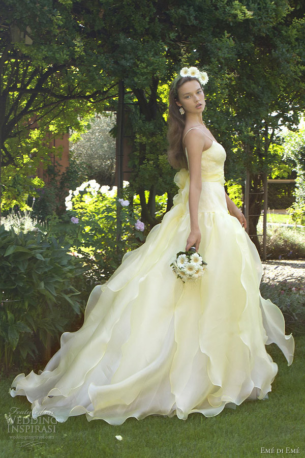 Yellow Dresses For Wedding
 Emé di Emé Wedding Dresses 2013