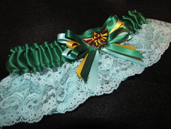 Zelda Themed Wedding
 The Legend of Zelda Bride s Garter topped with a charm of