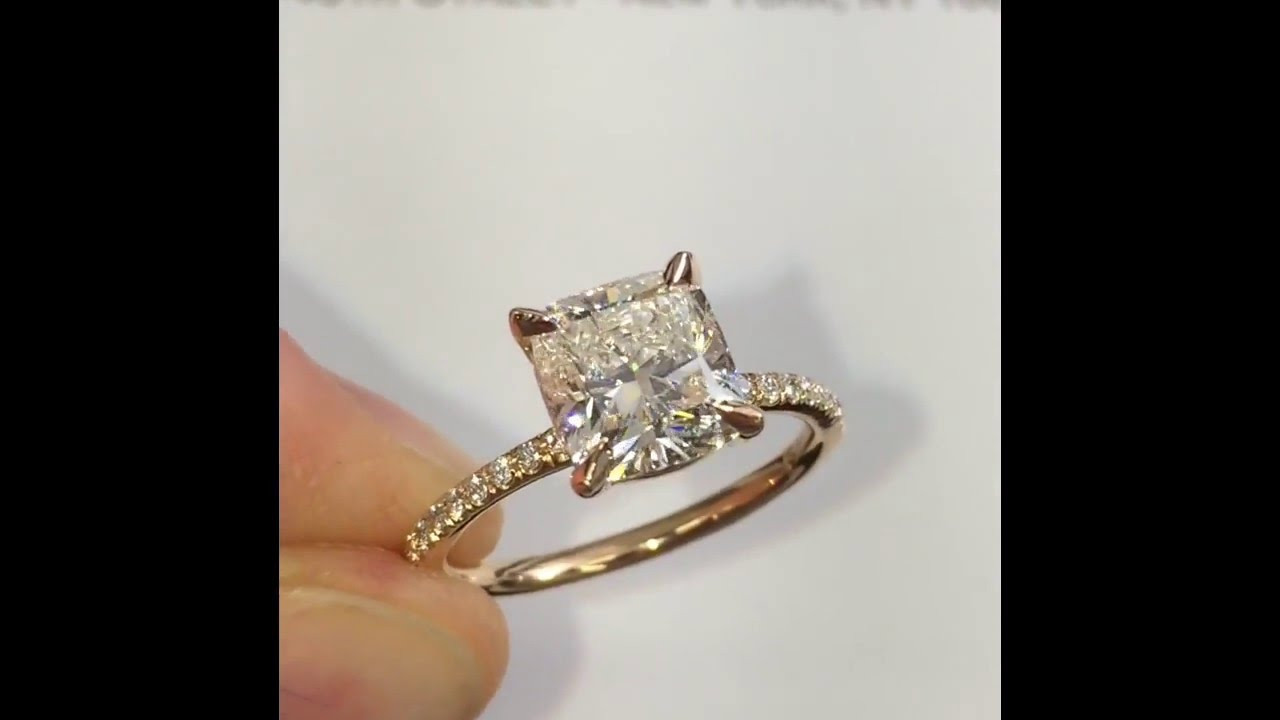 2 Carat Cushion Cut Diamond Engagement Ring
 2 carat Cushion Cut Diamond Engagement Ring in Rose Gold