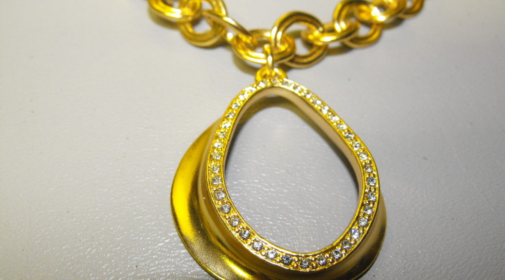 24 Karat Gold Necklace
 24 KT Gold Plated French Designer Necklace Set