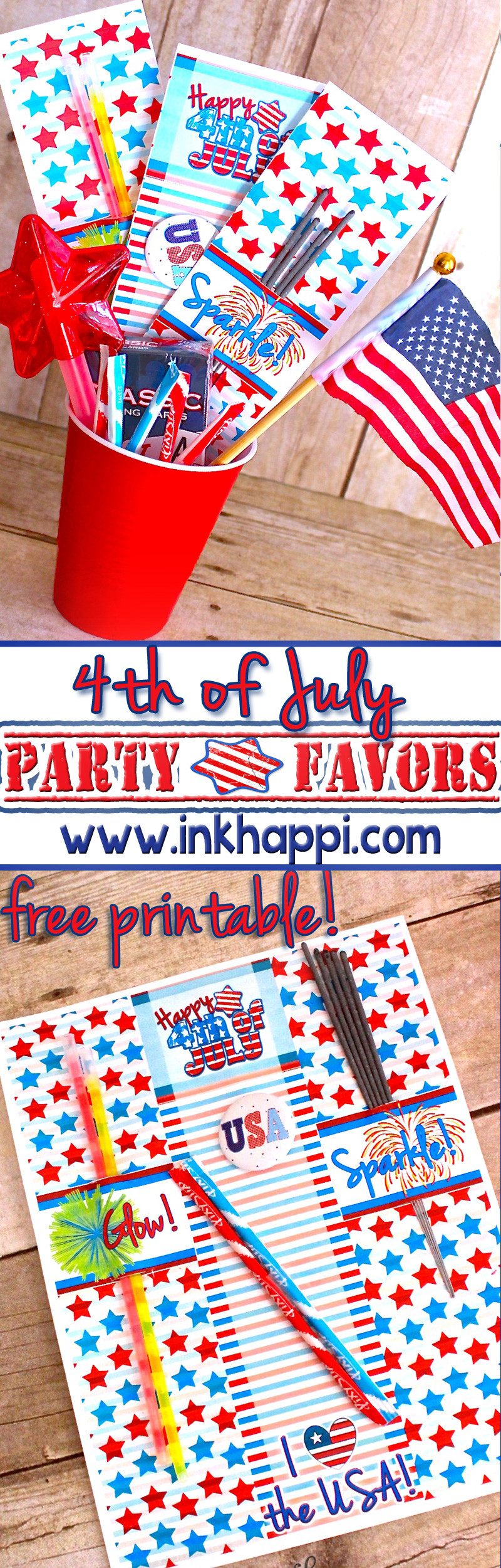 4th Of July Party
 4th of July Party favors Cheap and easy DIY inkhappi