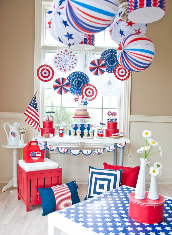 4th Of July Party Decorating Ideas
 30 Homemade DIY 4th of July Decorations Decor Craft