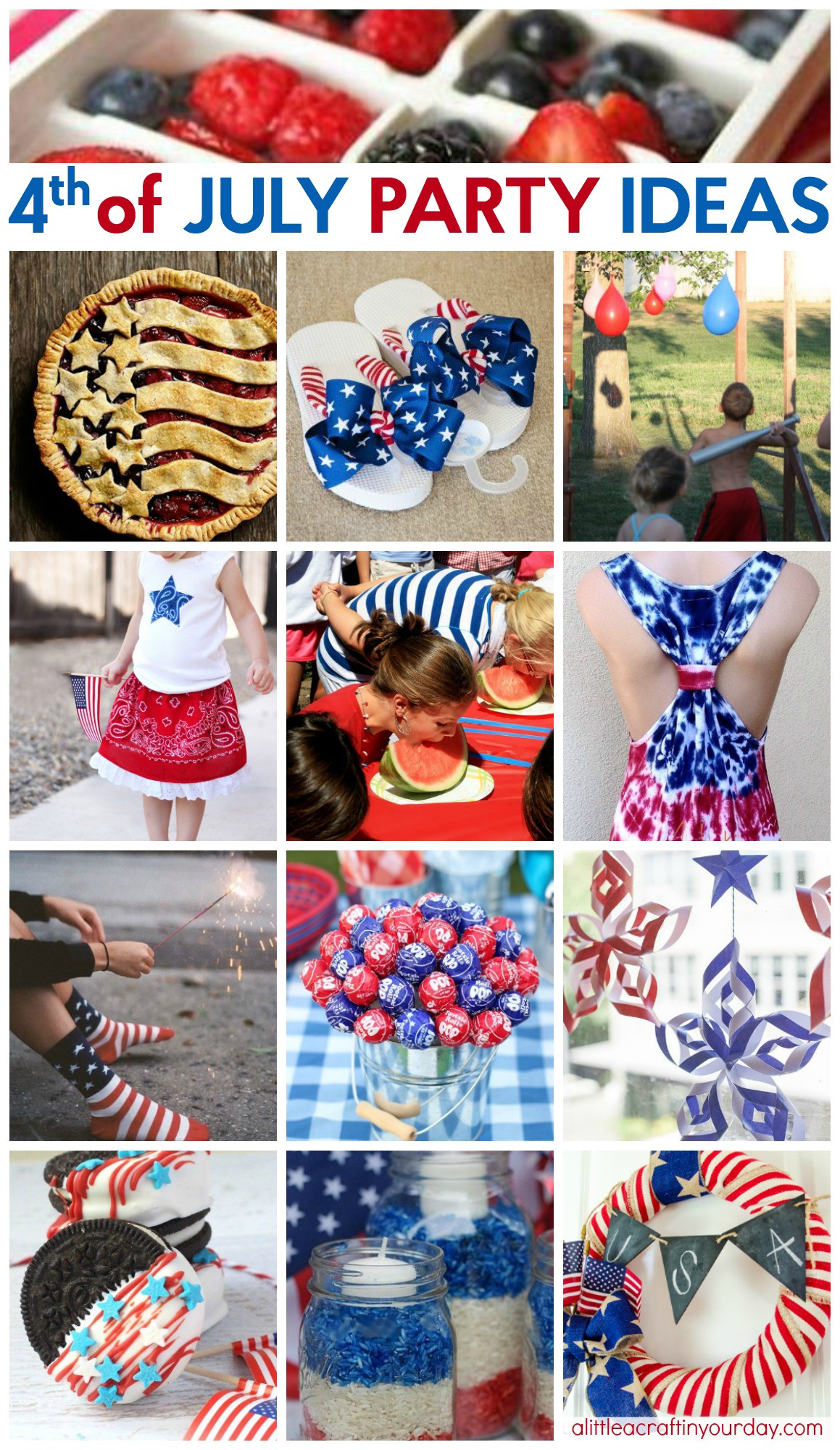 4th Of July Party
 44 Way Cool Fourth of July Party Ideas A Little Craft In