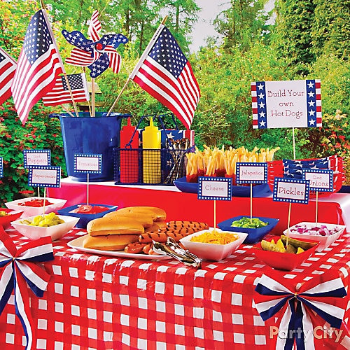 4th Of July Party
 Summer Hot Dog Station Idea Perfect 4th of July Food and