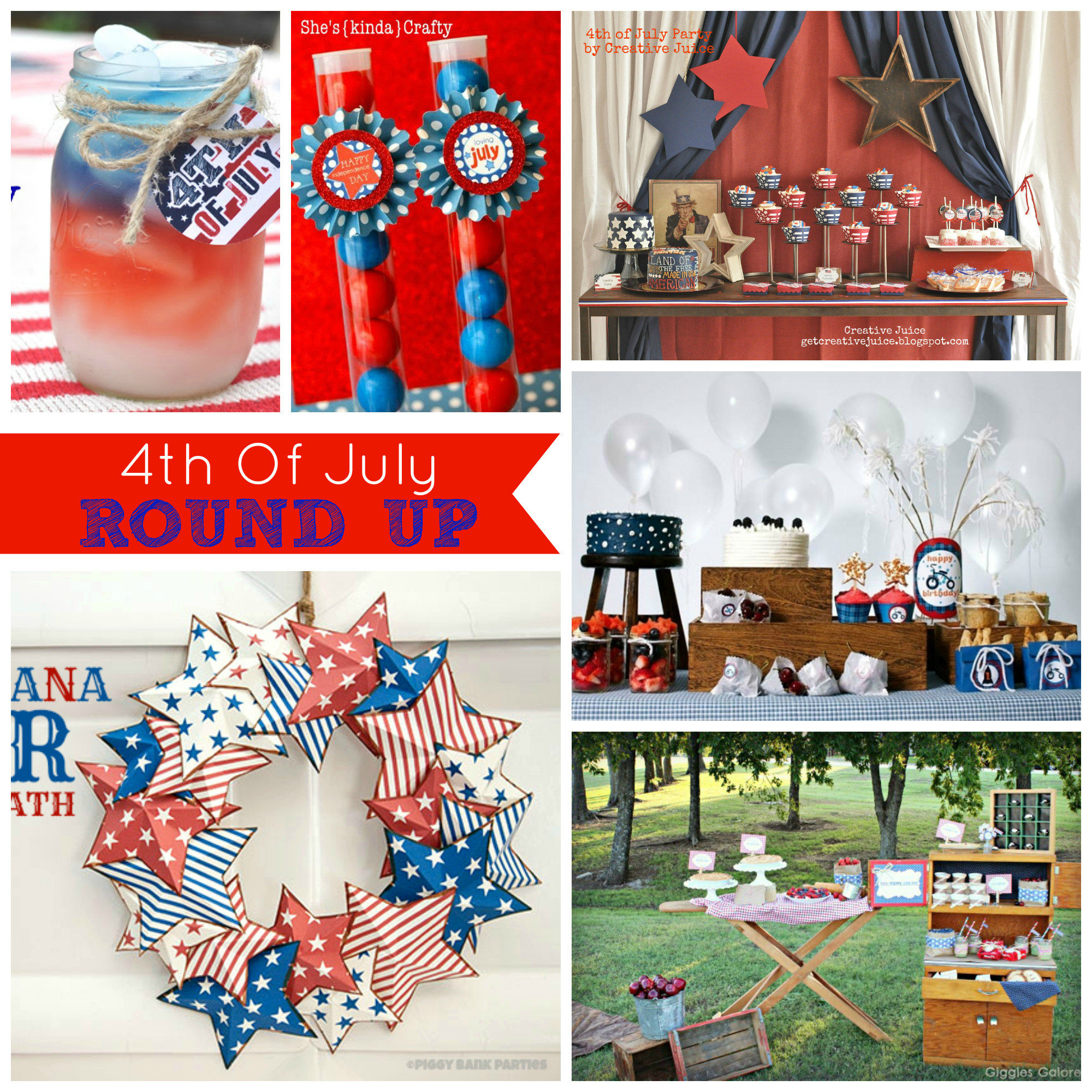 4th Of July Party
 round up 4th of july inspiration Piggy Bank Parties Blog