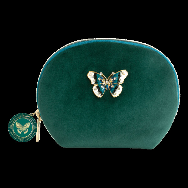 Brooches Bag
 Emerald Butterfly Brooch Velvet Bag