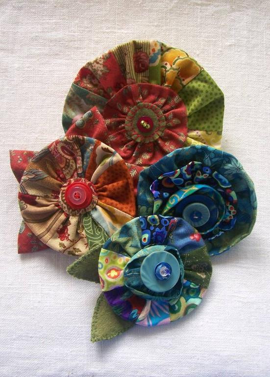 Brooches Pattern
 Fabric flower brooches PDF pattern by Susannabeads Craftsy