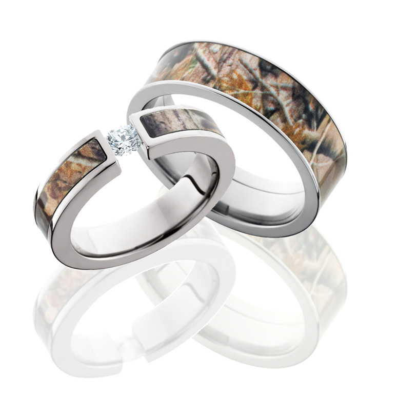 Camo Wedding Ring Sets For Him And Her
 Camo Wedding Ring Sets For Him And Her