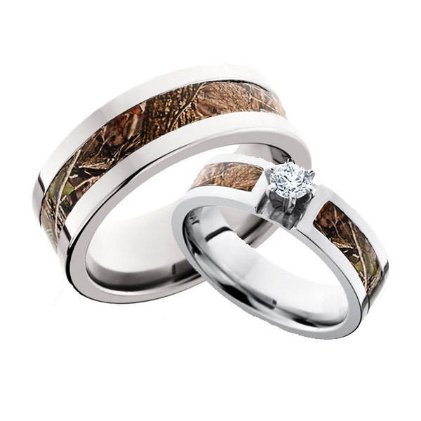 Camo Wedding Ring Sets For Him And Her
 Top 5 His & Hers Camo Ring Sets for a Fall 2015 Wedding