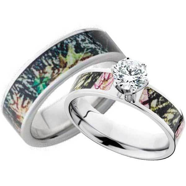 Camo Wedding Ring Sets For Him And Her
 Top 5 His & Hers Camo Ring Sets for a Fall 2015 Wedding