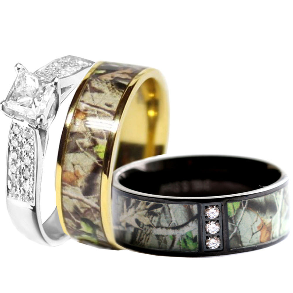 Top 25 Camo Wedding Ring Sets for Him and Her Home, Family, Style and