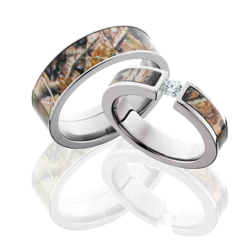 Camo Wedding Ring Sets For Him And Her
 Camo Wedding Ring Sets For Him And Her Wedding and