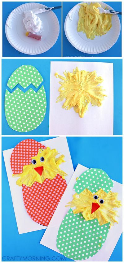 Can You Buy Easter Baskets With Food Stamps
 Hatching Puffy Paint Chicks Easter Craft