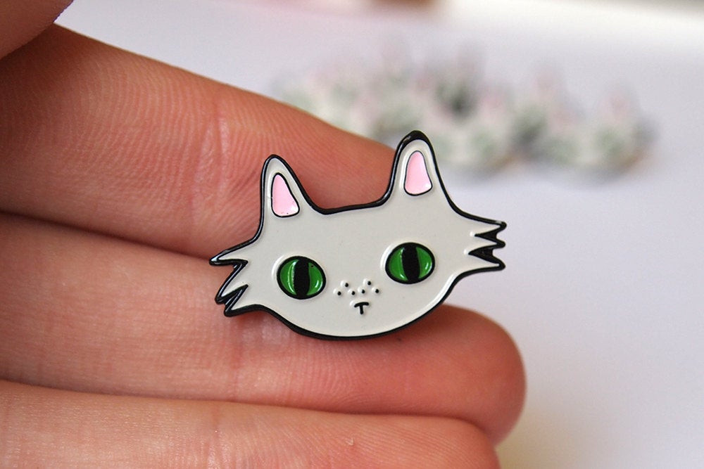 Cat Pins
 Enamel cat lapel pin enamel pin lapel pin I like cats