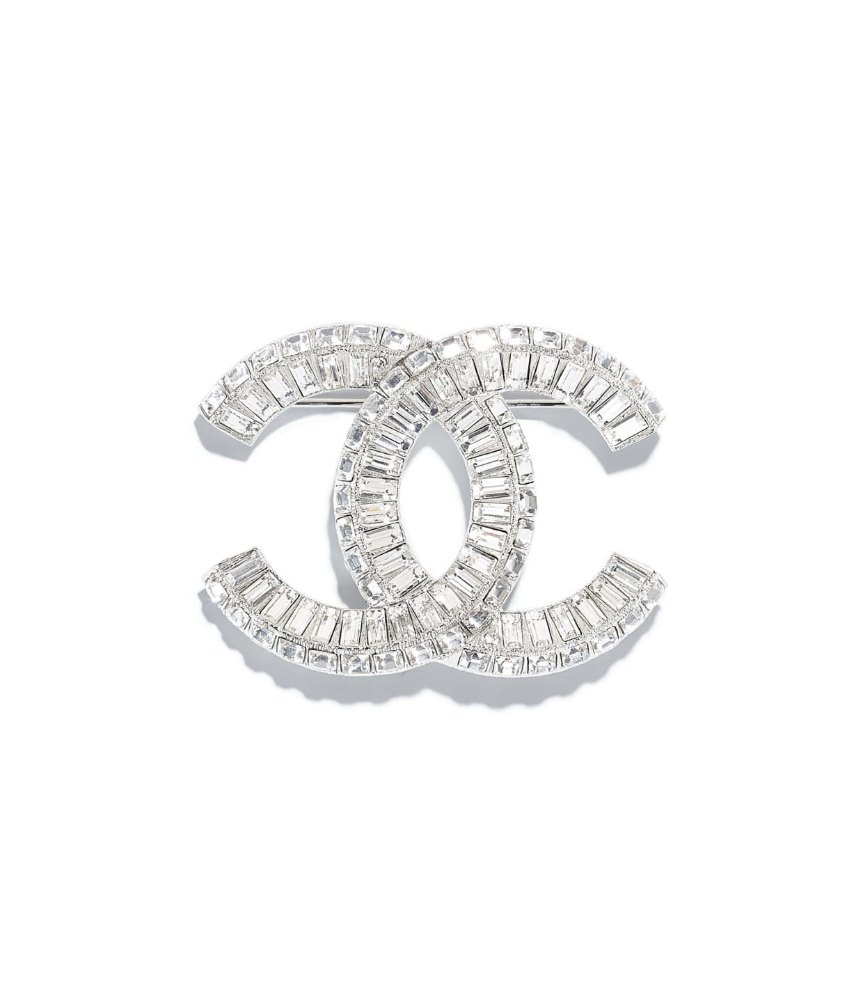 Chanel Brooches
 Metal Strass Silver Crystal Brooch