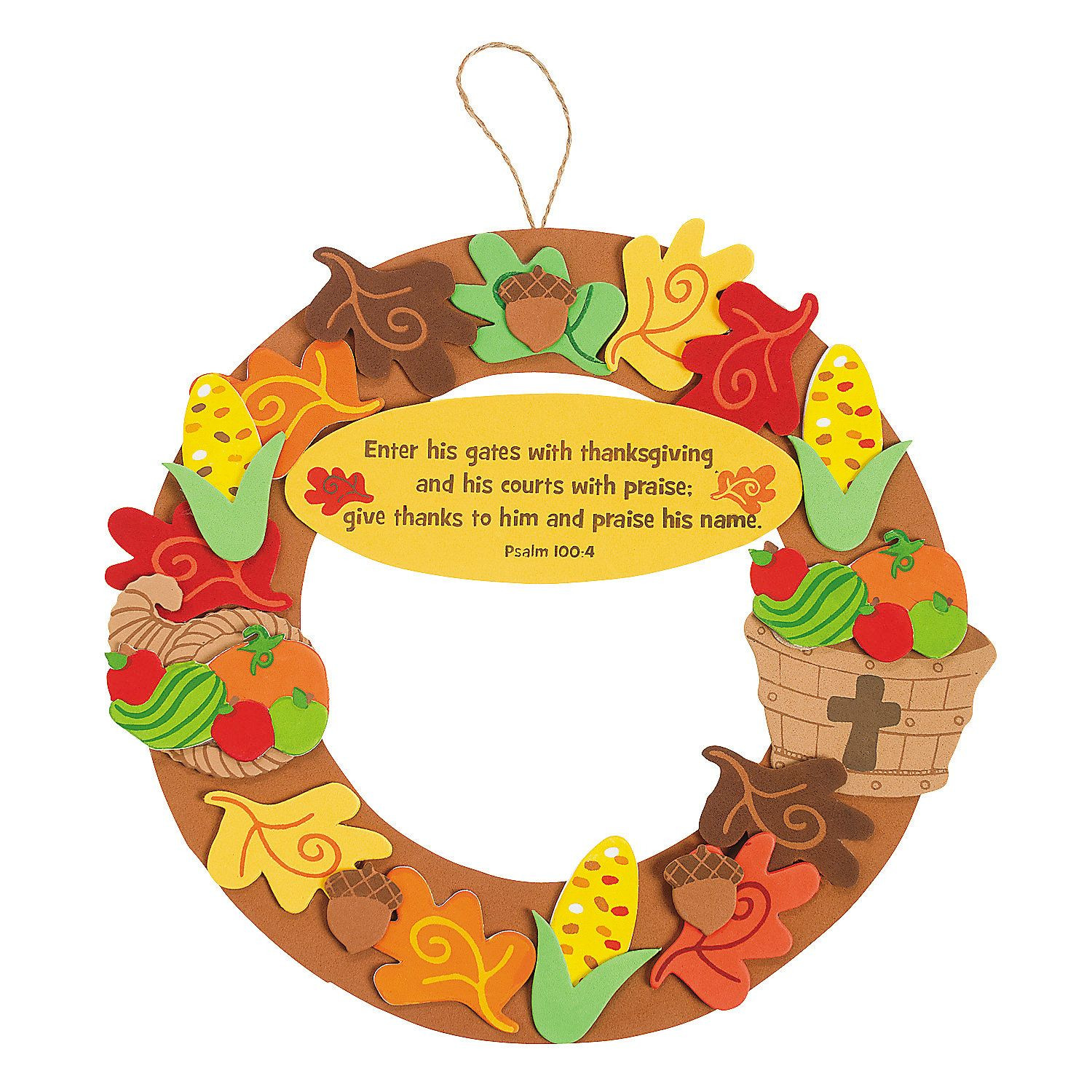 Christian Fall Crafts
 Inspirational Thanksgiving Wreath Craft Kit
