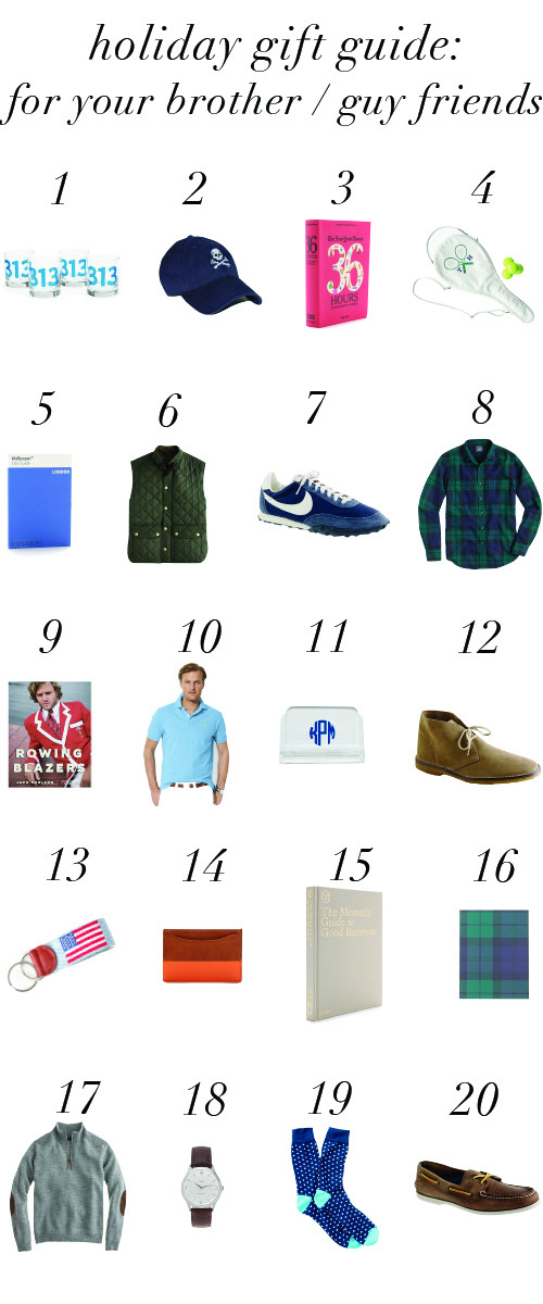 Christmas Gifts For Guys Friends
 HOLIDAY GIFT GUIDE FOR YOUR BROTHER GUY FRIENDS