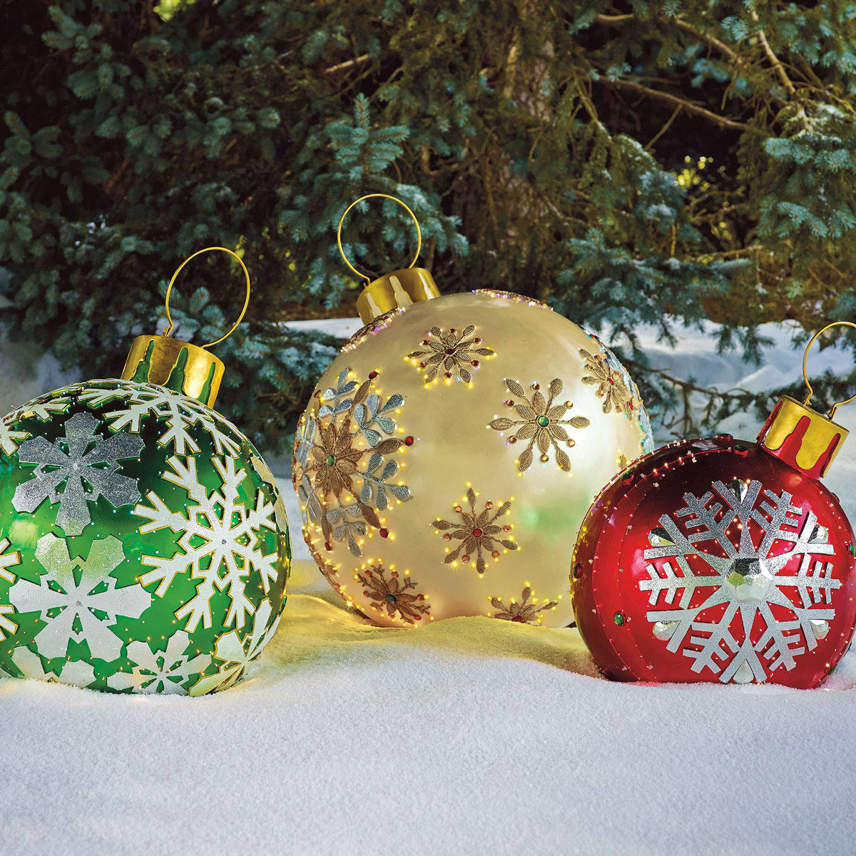 Christmas Outdoor Decor
 Massive Fiber Optic LED Outdoor Christmas Ornaments The