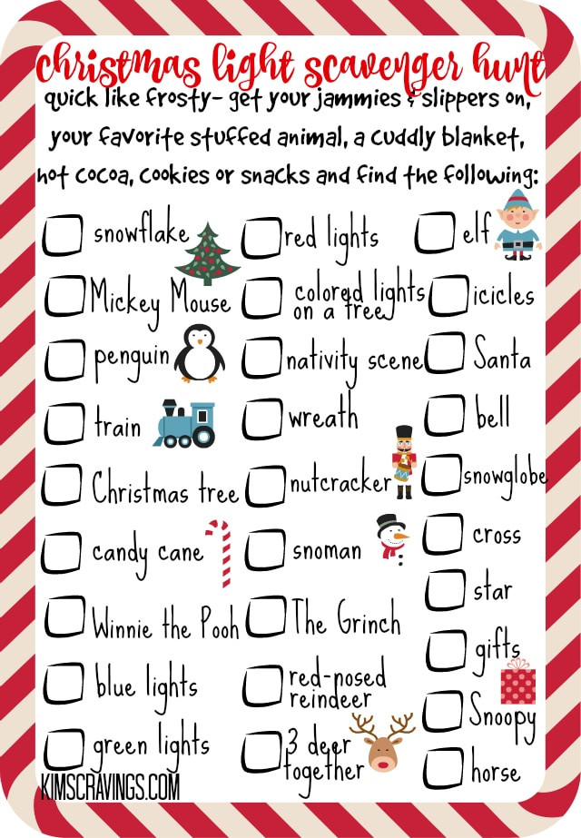 Christmas Scavenger Hunt Ideas
 Gingerbread Hot Cocoa Naturally Sweetened A Printable