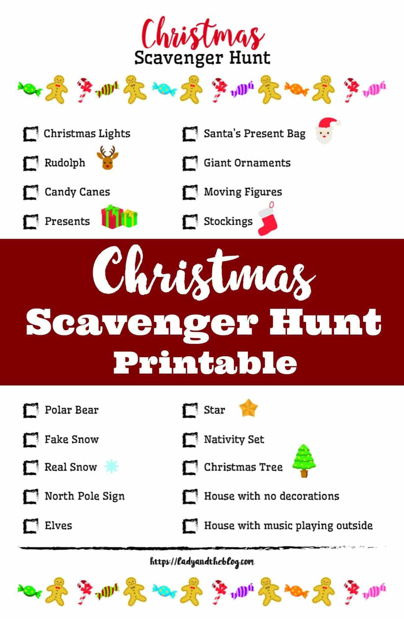Christmas Scavenger Hunt Ideas
 Christmas Scavenger Hunt Ideas Free Printables For The