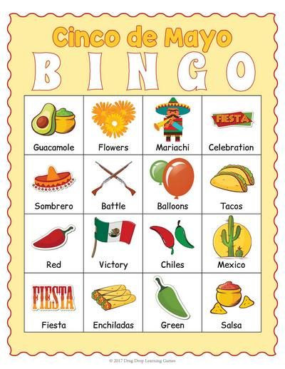 Cinco De Mayo Activities For Adults
 Cinco de Mayo Bingo Game