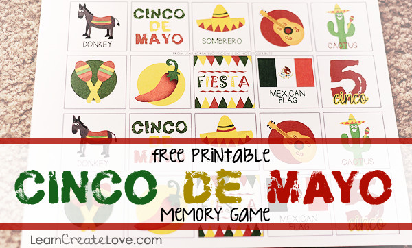 Cinco De Mayo Activities For Adults
 Printable Cinco de Mayo Memory Game