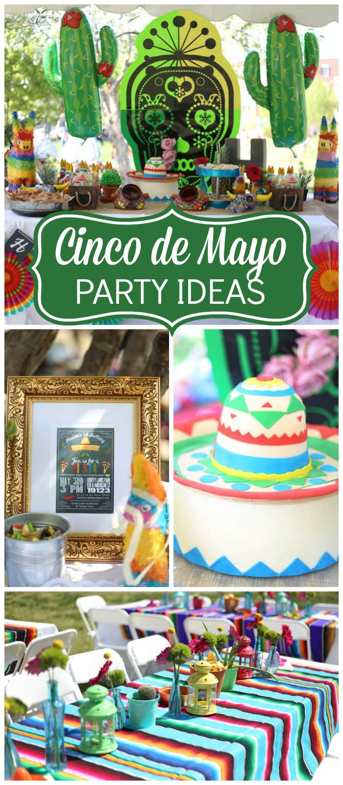 Cinco De Mayo Birthday Party Ideas
 Check out this Cinco de Mayo party with a taco bar and