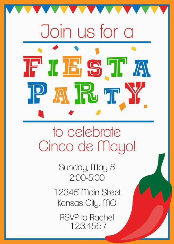 Cinco De Mayo Party Invitations
 Fiesta Party Invitation CINCO DE MAYO