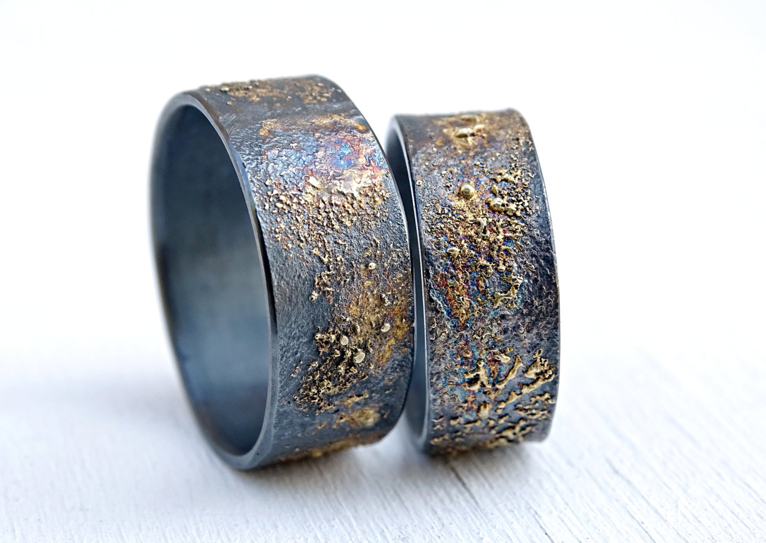Cool Wedding Rings
 unique wedding bands gold silver molten wedding ring by
