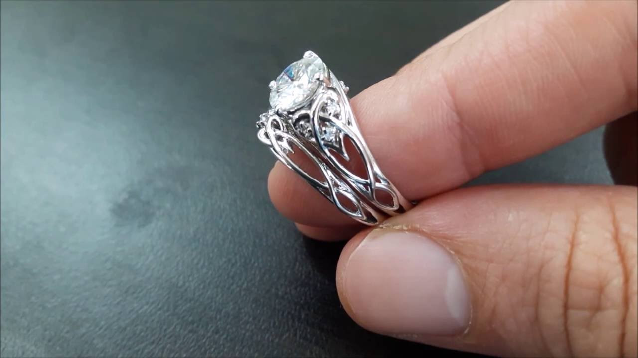 Cool Wedding Rings
 14K White Gold Unique Engagement Rings 2 Carat Diamond