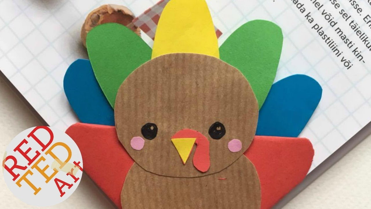 Crafts For Thanksgiving
 Easy Turkey Bookmark Corner Fun Thanksgiving DIY Paper