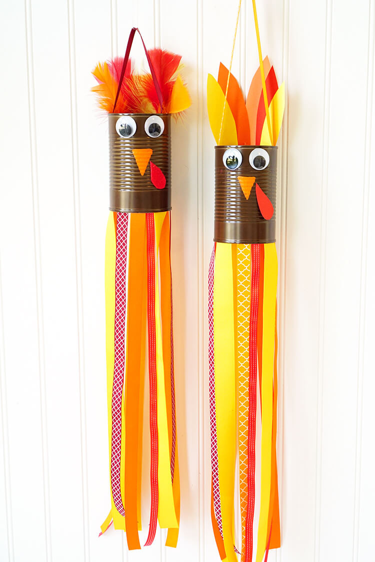 Crafts For Thanksgiving
 Thanksgiving Kids Craft Turkey Windsocks Happiness is