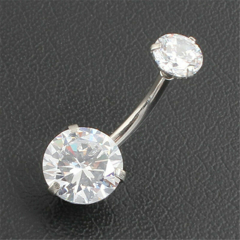 Crystal Body Jewelry
 Navel Belly Button Ring Barbell Rhinestone Crystal Ball