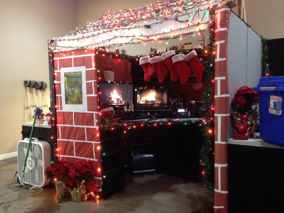 Cubicle Christmas Decorations Ideas
 Christmas Cabin for Best Decorated Cubicle Contest at my