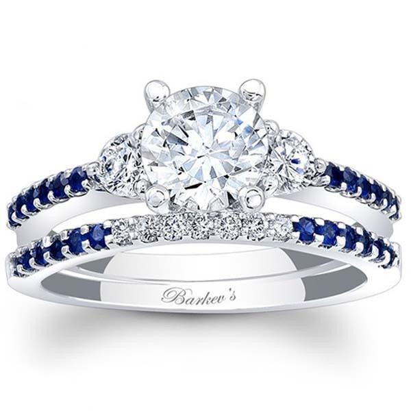 Diamond And Sapphire Wedding Ring Sets
 Ben Garelick Jewelers · Barkev s White Gold Sapphire