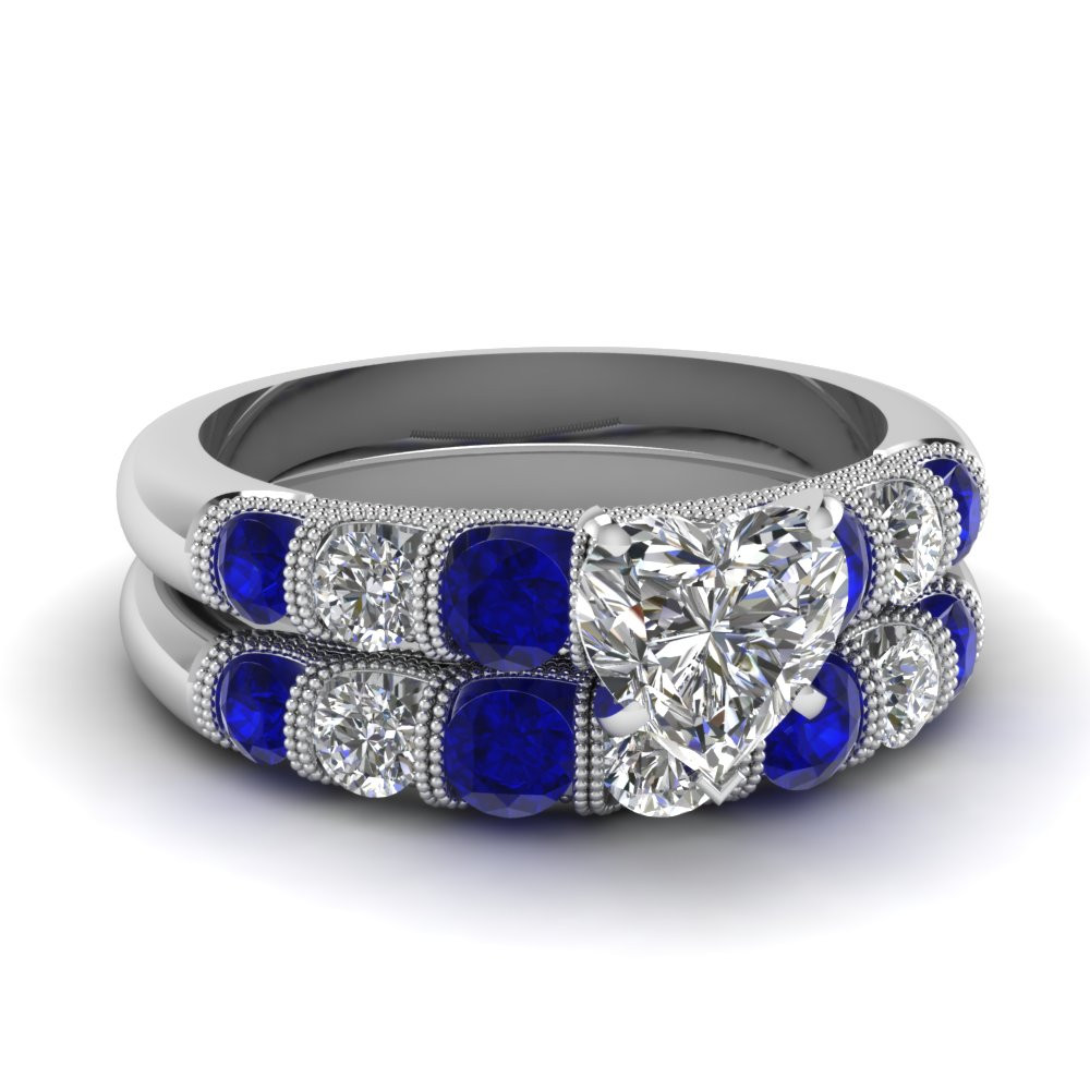 Diamond And Sapphire Wedding Ring Sets
 Blue Sapphire Accent Engagement Rings Fascinating Diamonds