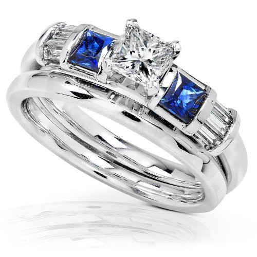 Diamond And Sapphire Wedding Ring Sets
 The Bridal Ring Sets 1 Carat Blue Sapphire & Diamond