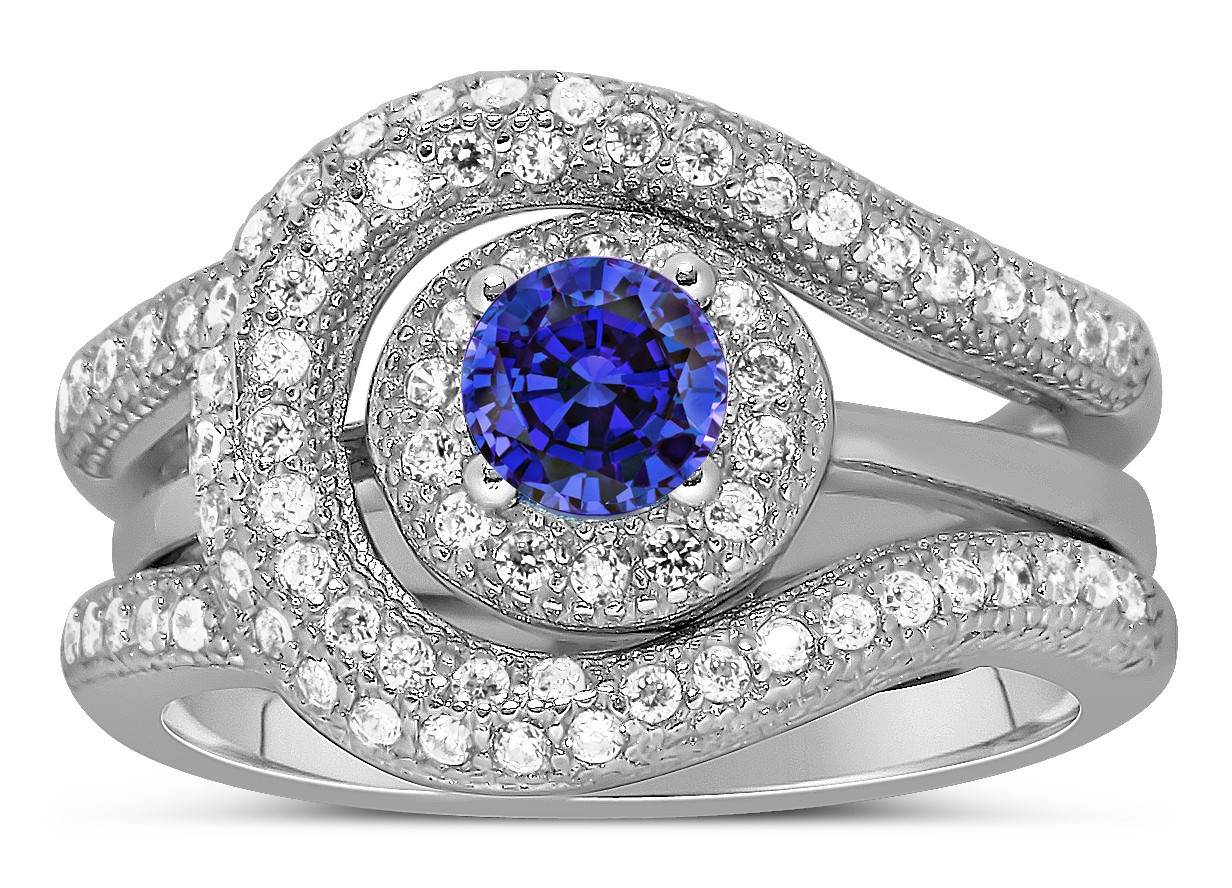 Diamond And Sapphire Wedding Ring Sets
 Unique and Luxurious 2 Carat Designer Sapphire and