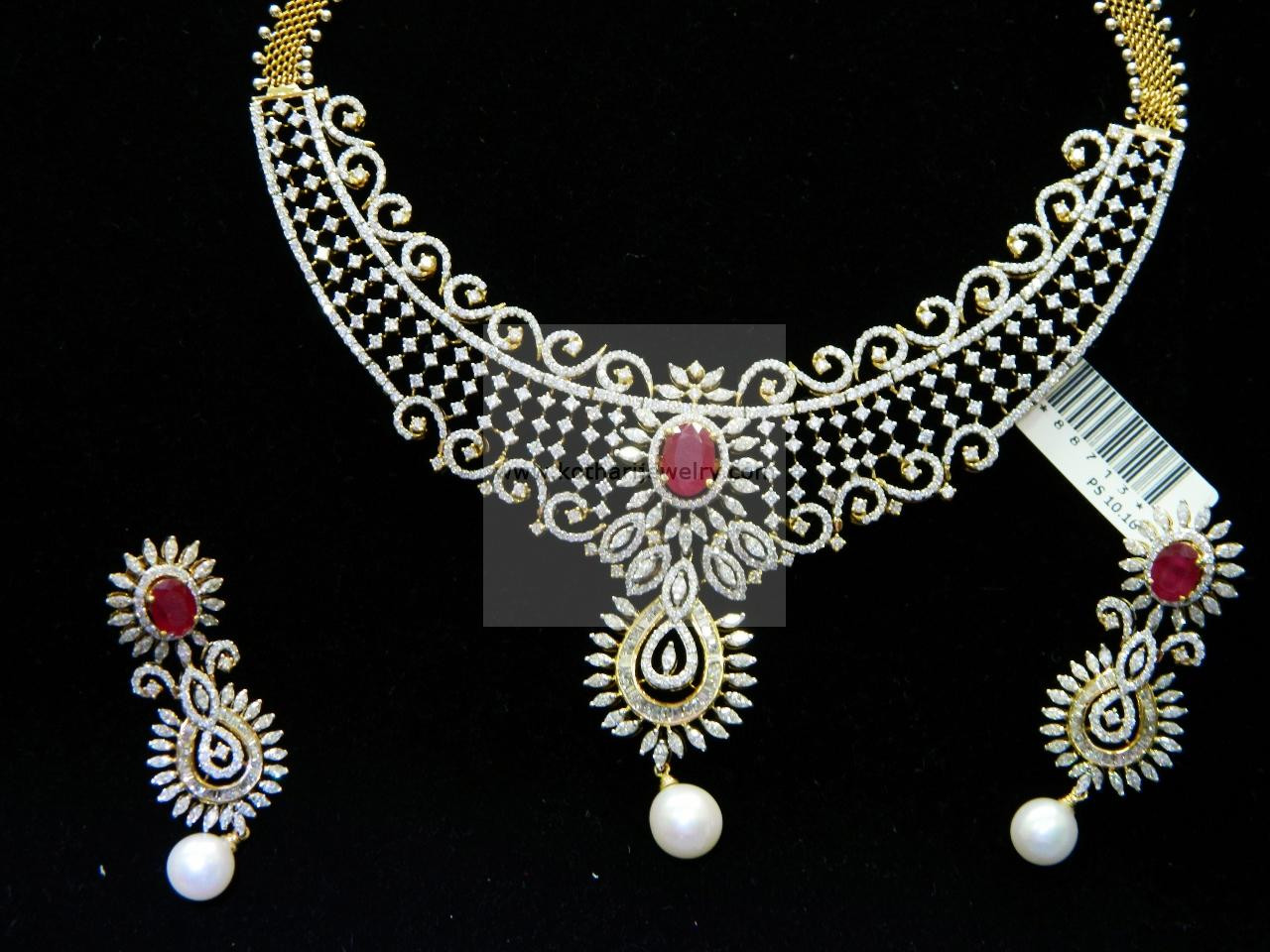 Diamond Choker Necklace Indian
 18Kt Indian Bridal Diamond Choker
