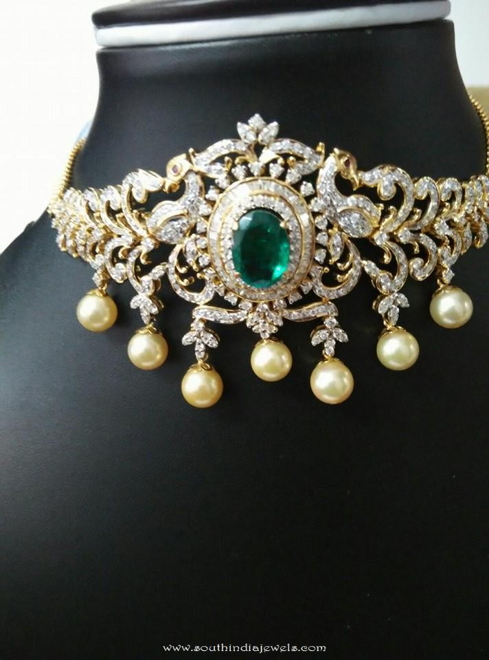 Diamond Choker Necklace Indian
 Diamond Choker from Ishwarya Diamonds South India Jewels