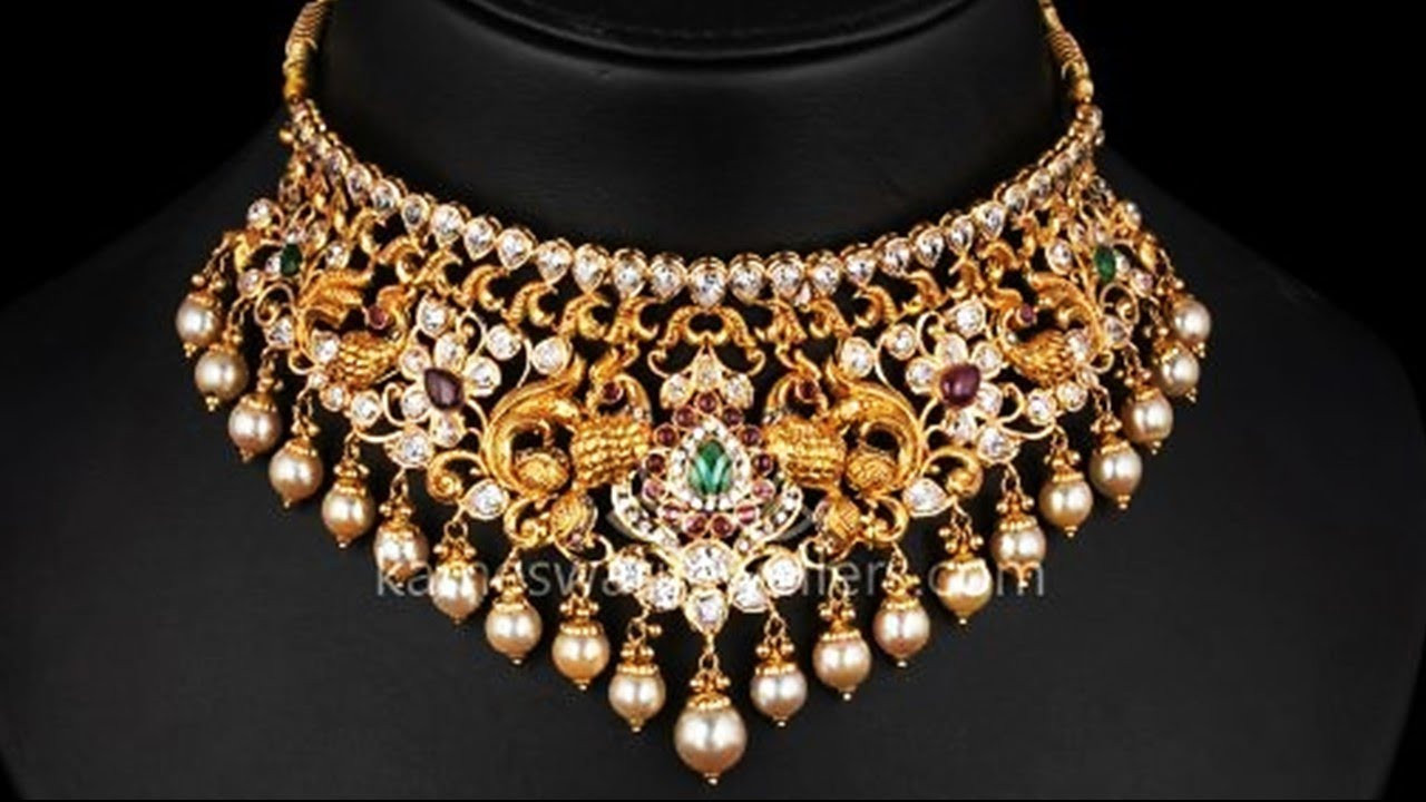 Diamond Choker Necklace Indian
 South Indian Uncut Diamond Choker Necklace Designs 2019