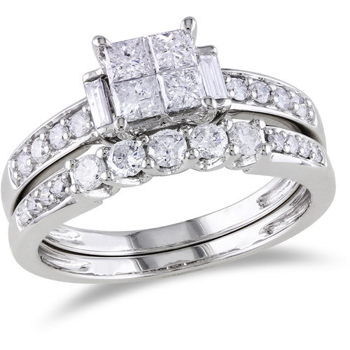 Diamond Rings At Walmart
 1 2 Carat T W Three Stone Diamond Engagement Ring in 10kt