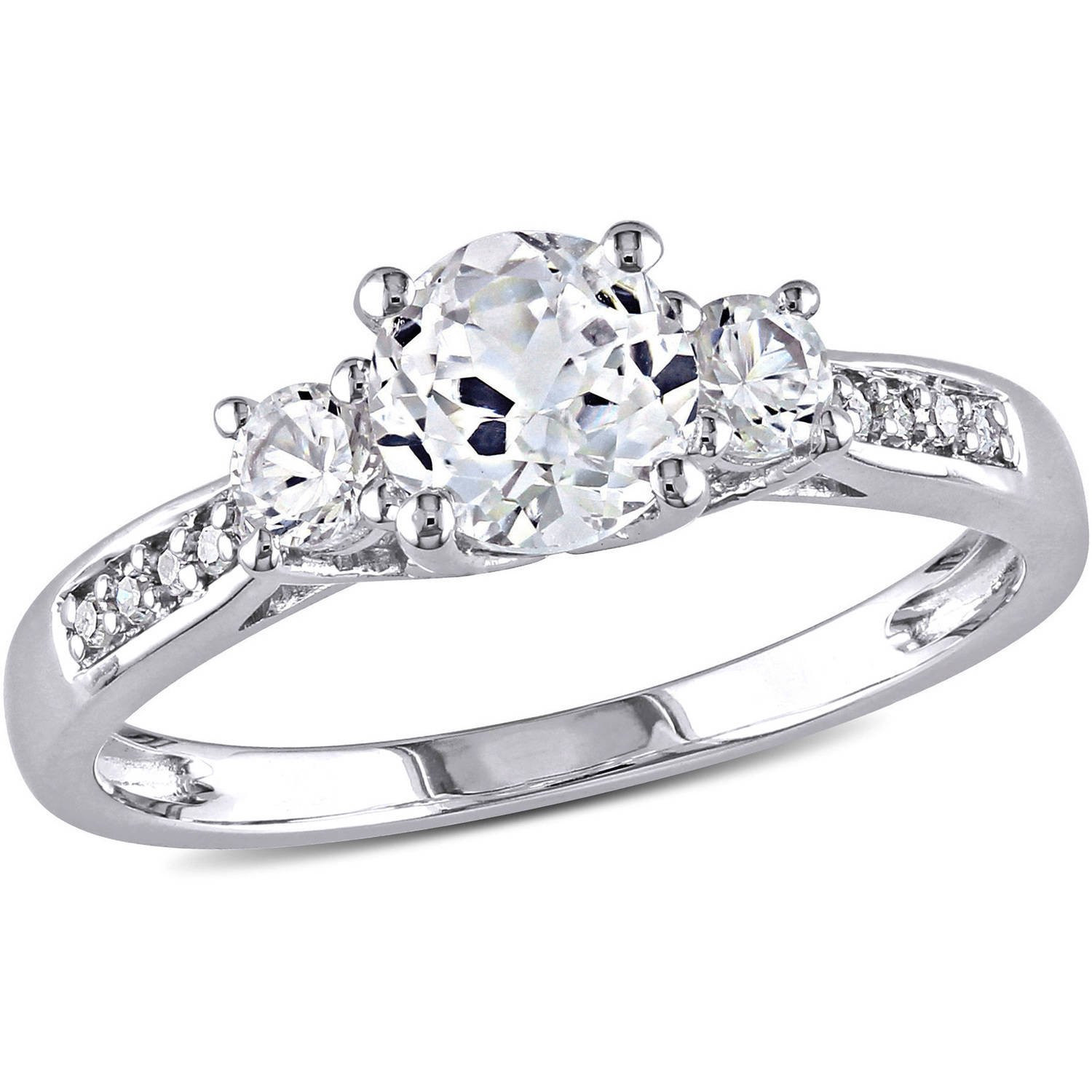 Diamond Rings At Walmart
 Miabella 1 10 Carat T W Princess Cut Diamond Sterling