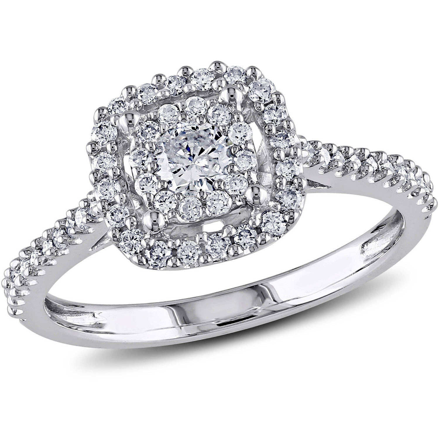 Diamond Rings At Walmart
 Miabella 1 2 Carat T W Certified Diamond 10kt White