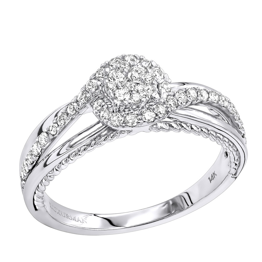 Diamond Rings Cheap
 Cheap Engagement Rings Cluster Diamond Promise Ring for