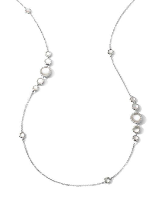 Diamond Station Necklace
 Ippolita Stella Mother of pearl & Diamond Station Necklace
