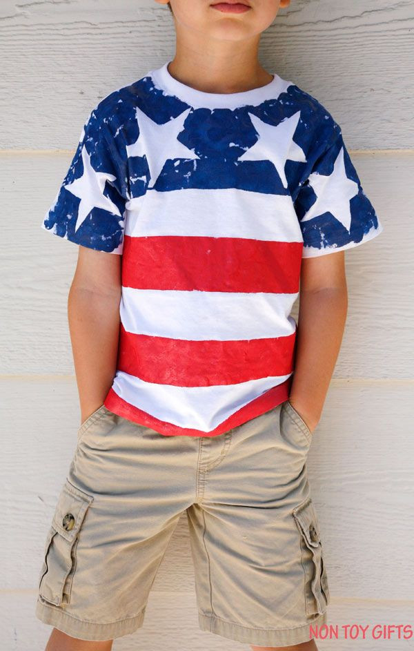 Diy Fourth Of July Shirts
 DIY Flag T shirts for Kids