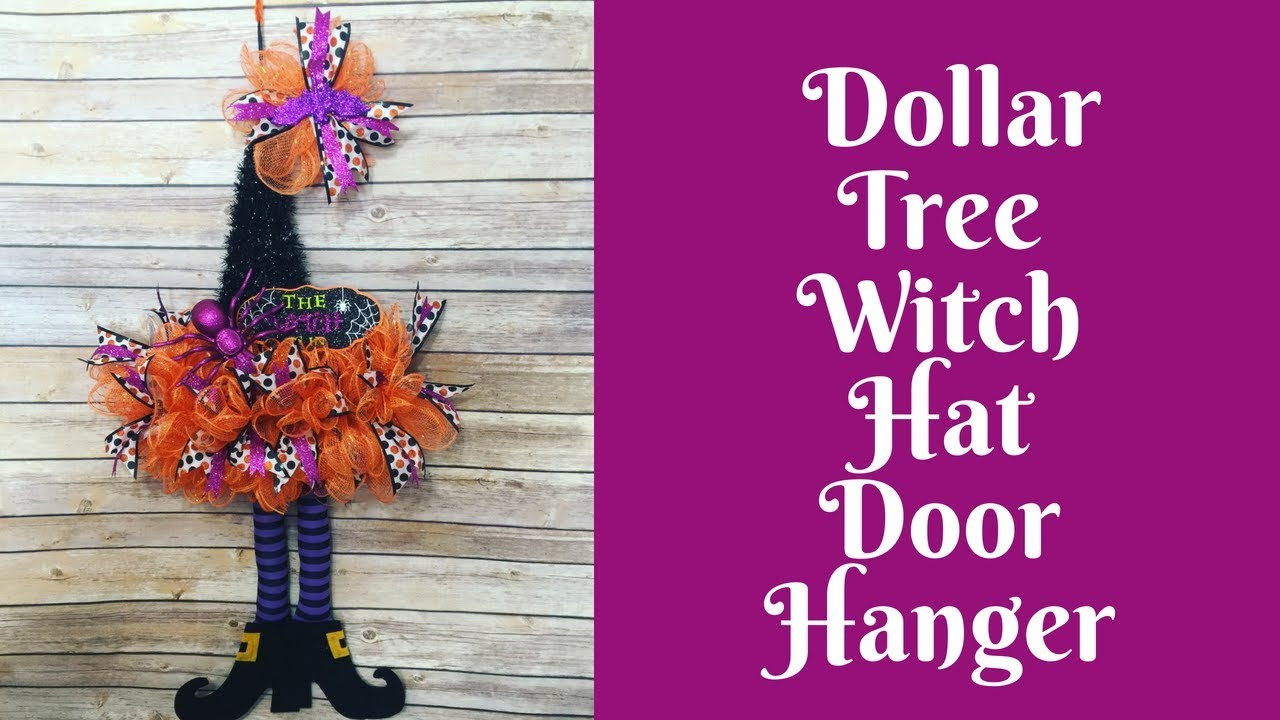 Dollar Tree Halloween Crafts
 Halloween Crafts Dollar Tree Witch Hat Door Hanger