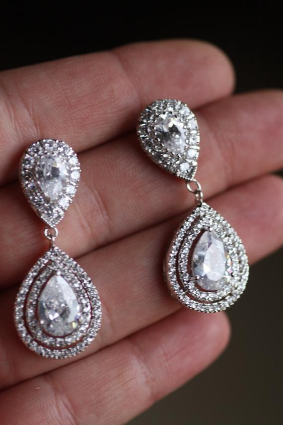 Earring Wedding
 Bridal Earrings Wedding Swarovski Crystal chandelier
